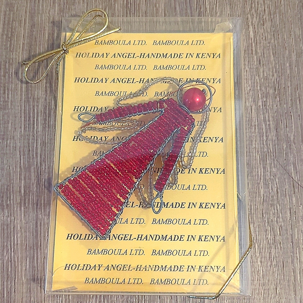 Angel Artisan Christmas Glass Beaded Ornament - Picture 2 of 7